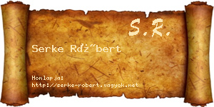 Serke Róbert névjegykártya